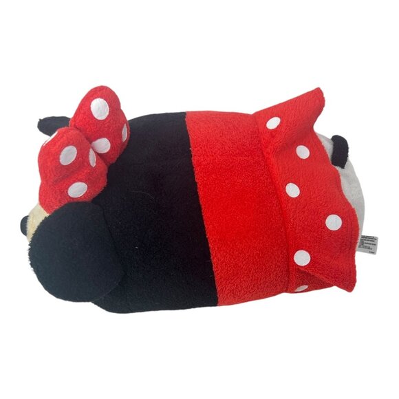 Disney Tsum Tsum Minnie Mouse Plush Stuffed Animal Toy Red Black Polka-dots - Picture 9 of 9